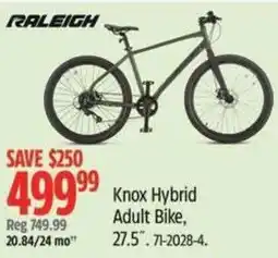 Canadian Tire RALEIGH Knox Hybrid Adult Bike offer