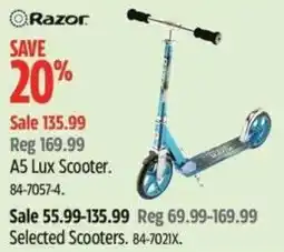 Canadian Tire Razor A5 Lux Scooter offer