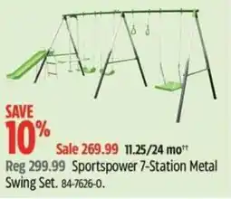 Canadian Tire Sportspower 7-Station Metal Swing Set offer