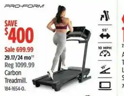 Canadian Tire PRO-FORM Carbon Treadmill offer