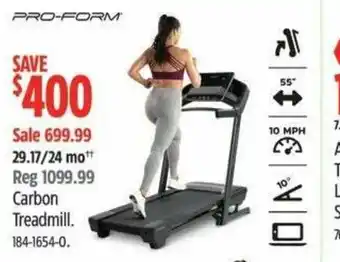 Canadian Tire PRO-FORM Carbon Treadmill offer