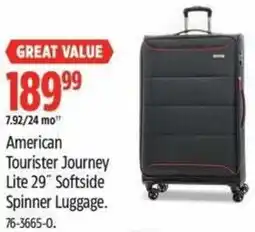 Canadian Tire American Tourister Journey Lite 29" Softside Spinner Luggage offer