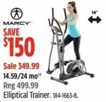 Canadian Tire MARCY Elliptical Trainer offer