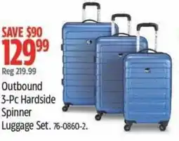 Canadian Tire Outbound 3-Pc Hardside Spinner Luggage Set offer