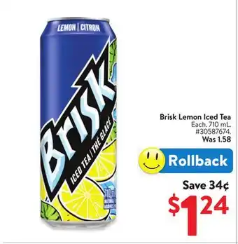 Walmart Brisk Lemon Iced Tea offer