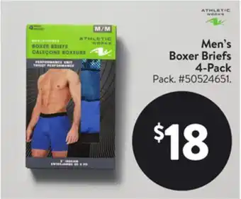 Walmart Men's Boxer Briefs 4-Pack offer