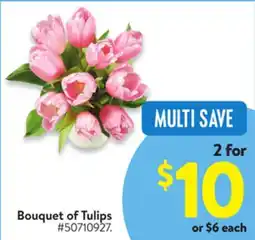 Walmart Bouquet of Tulips offer