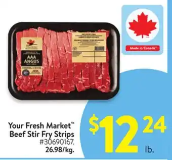 Walmart Your Fresh Market Beef Stir Fry Strips offer