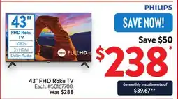 Walmart 43 FHD ROKU TV offer