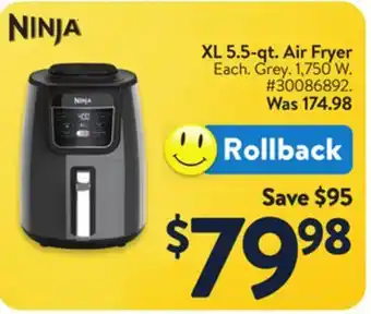 Walmart XL 5.5 qt. Air Fryer offer