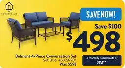 Walmart Belmont 4-Piece Conversation Set offer