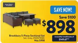 Walmart Brookbury 5-Piece Sectional Set offer