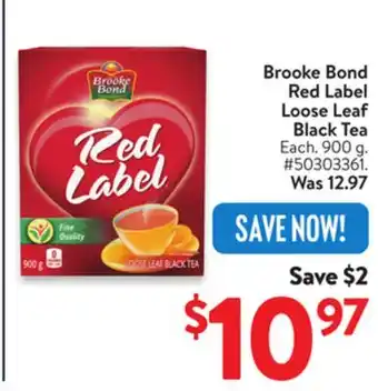 Walmart Brooke Bond Red Label Loose Leaf Black Tea offer