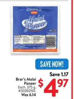 Walmart Brar's Malai Paneer offer