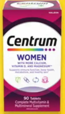 Walmart Centrum for Men or Women 90s offer