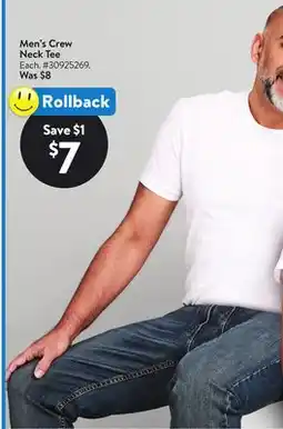 Walmart Men's Crew Neck Tee offer