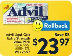 Walmart Advil Liqui-Gels Extra Strength Value Pack offer