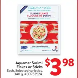 Walmart Aquamar Surimi Flakes or Sticks offer