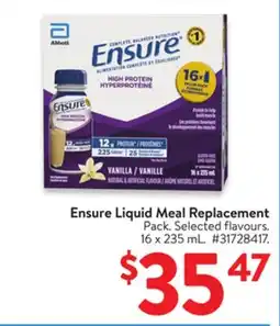 Walmart Ensure Liquid Meal Replacement offer