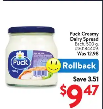 Walmart Puck Creamy Dairy Spread offer