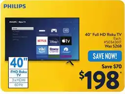 Walmart 40 Full HD Roku TV offer