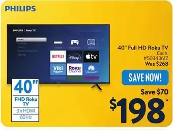 Walmart 40 Full HD Roku TV offer