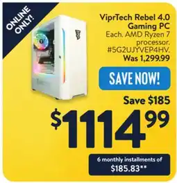 Walmart ViprTech Rebel 4.0 Gaming PC offer