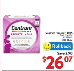 Walmart Centrum Prenatal + DHA offer