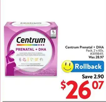 Walmart Centrum Prenatal + DHA offer