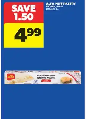 Real Canadian Superstore ALFA PUFF PASTRY, 450 G offer