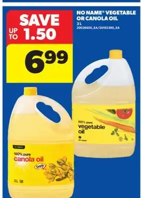 Real Canadian Superstore NO NAME VEGETABLE OR CANOLA OIL, 3 L offer