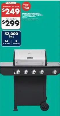 Real Canadian Superstore EVERYDAY ESSENTIALS 4 + 1 BURNER PROPANE BBQ offer