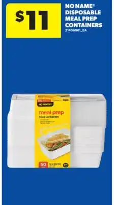 Real Canadian Superstore NO NAME DISPOSABLE MEAL PREP CONTAINERS offer