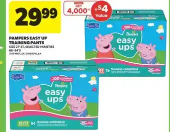 Real Canadian Superstore PAMPERS EASY UP TRAINING PANTS, 66-84'S offer