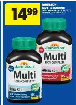 Real Canadian Superstore JAMIESON MULTIVITAMINS, 80/115'S offer