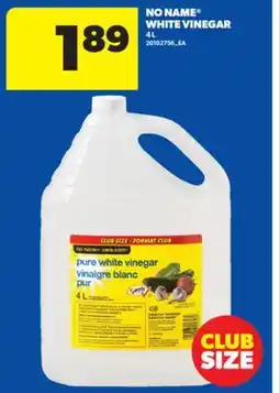 Real Canadian Superstore NO NAME WHITE VINEGAR, 4 L offer