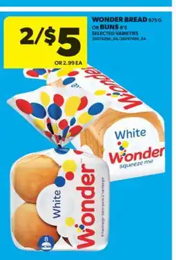 Real Canadian Superstore WONDER BREAD 675 G OR BUNS 8' S offer