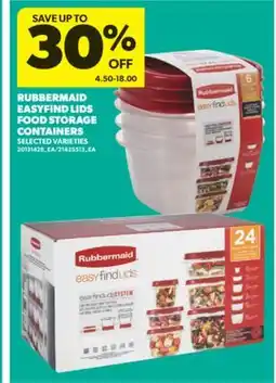 Real Canadian Superstore RUBBERMAID EASYFIND LIDS FOOD STORAGE CONTAINERS offer