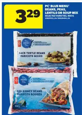 Real Canadian Superstore PC BLUE MENU BEANS, PEAS, LENTILS OR SOUP MIX, 900 G offer