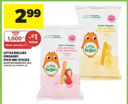 Real Canadian Superstore LITTLE BELLIES ORGANIC PICK-ME-STICKS, 16 G offer