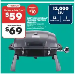 Real Canadian Superstore EVERYDAY ESSENTIALS PORTABLE PROPANE BBQ GRILL offer