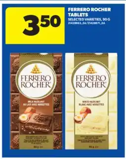 Real Canadian Superstore FERRERO ROCHER TABLETS, 90 G offer