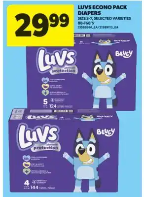 Real Canadian Superstore LUVS ECONO PACK DIAPERS, 88-168'S offer