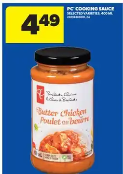 Real Canadian Superstore PC COOKING SAUCE, 400 ML offer