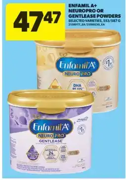 Real Canadian Superstore ENFAMIL A + NEUROPRO OR GENTLEASE POWDERS, 553/587 G offer