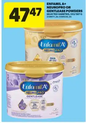 Real Canadian Superstore ENFAMIL A + NEUROPRO OR GENTLEASE POWDERS, 553/587 G offer