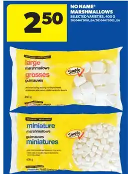 Real Canadian Superstore NO NAME MARSHMALLOWS, 400 G offer