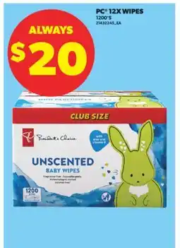 Real Canadian Superstore PC 12X WIPES, 1200'S offer