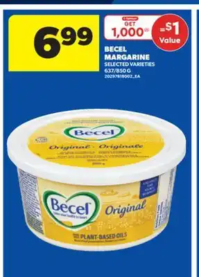 Real Canadian Superstore BECEL MARGARINE, 637/850 G offer