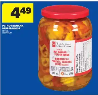 Real Canadian Superstore PC HOT BANANA PEPPER RINGS, 750 ML offer